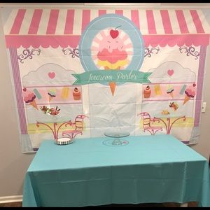 Ice Cream Parlor Birthday Party Backdrop